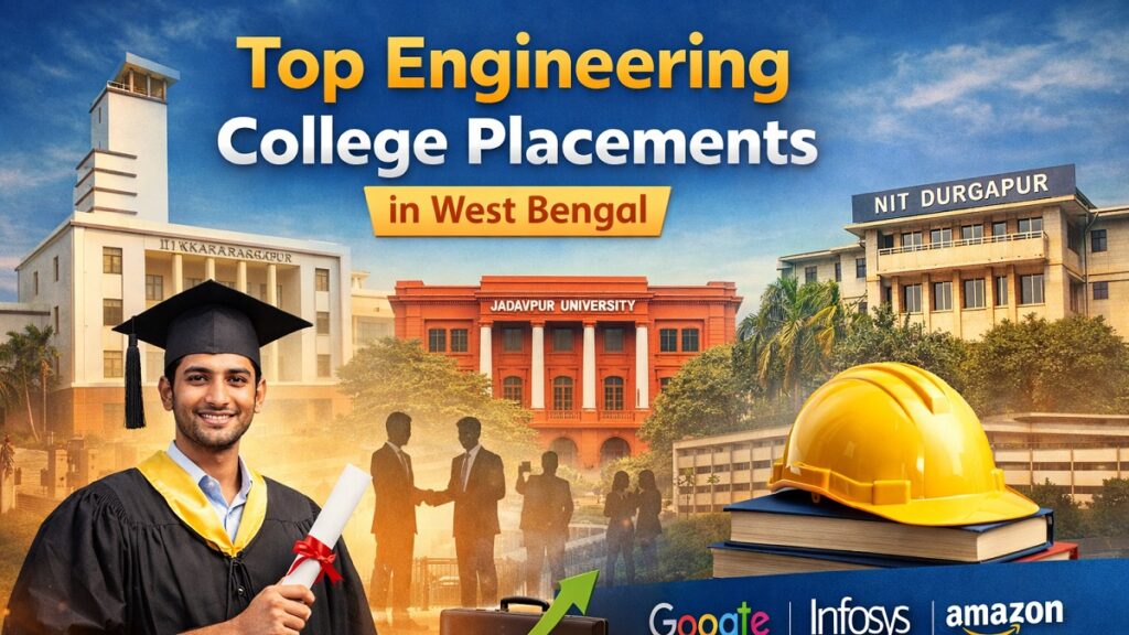 Placement wise top engineering colleges in West Bengal 2026 Placement wise top engineering colleges